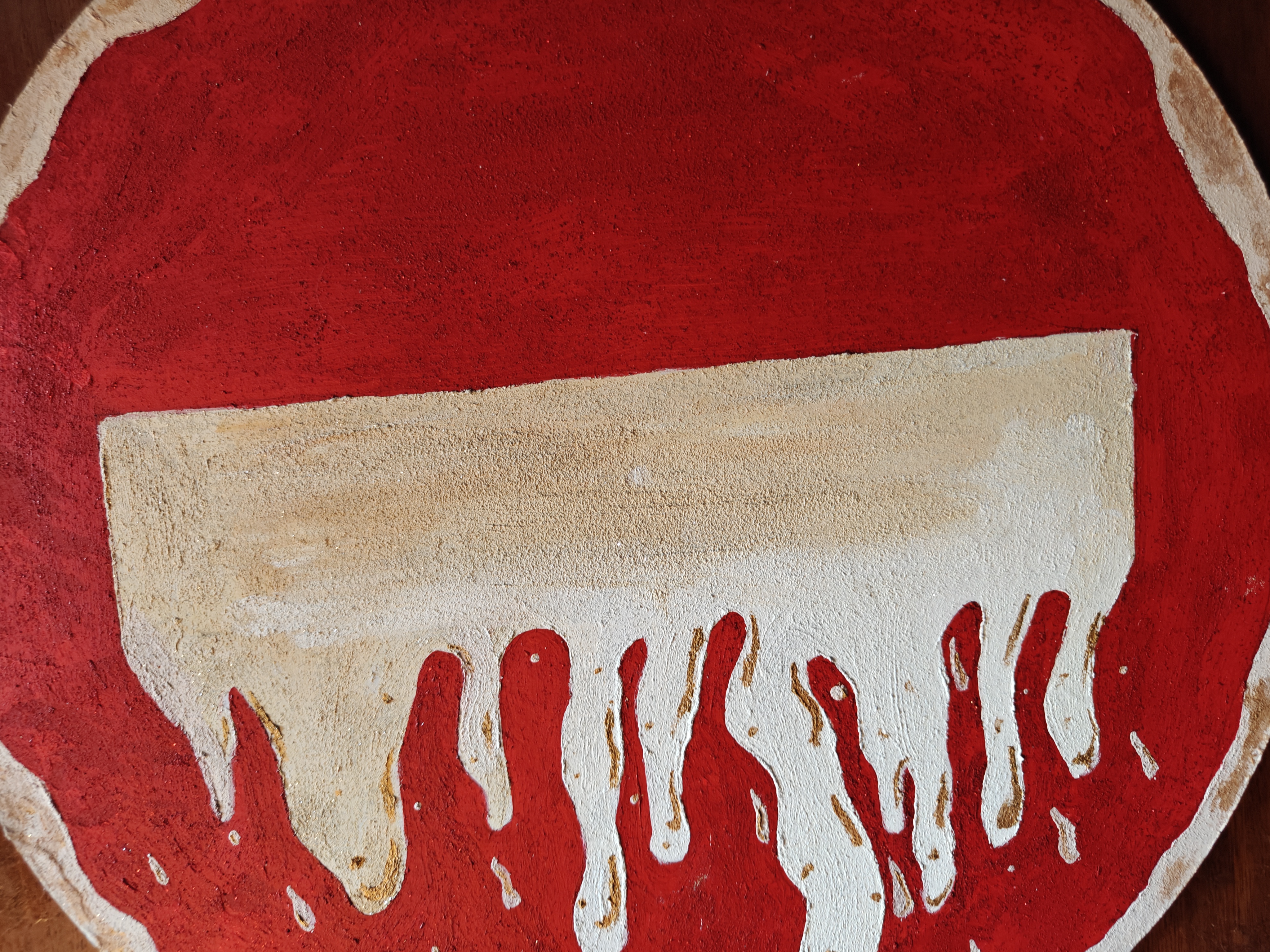 Detail of original painted object